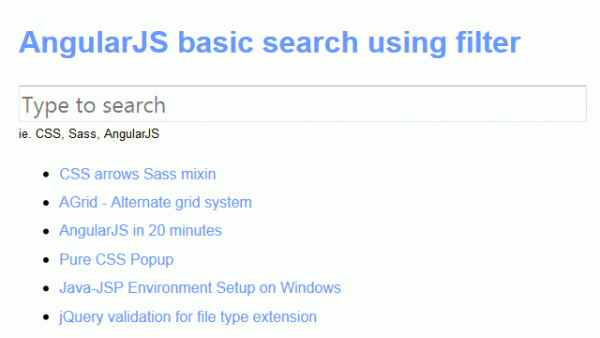 WebDesignColors - AngularJS basic search filter